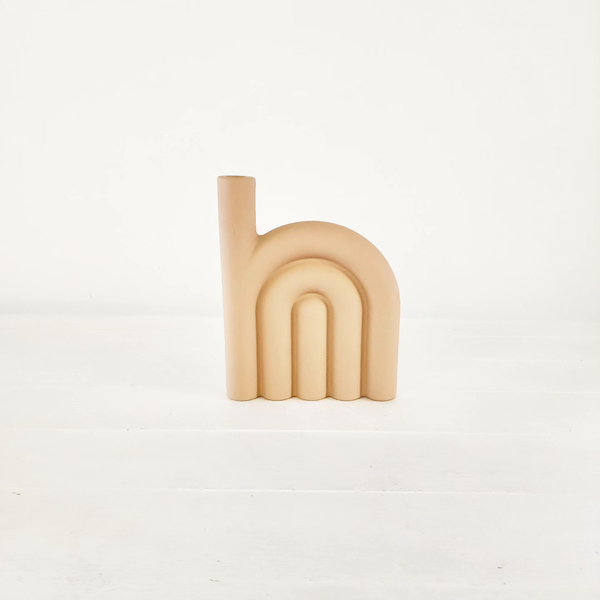 Three Arch Ceramic Candle Stick